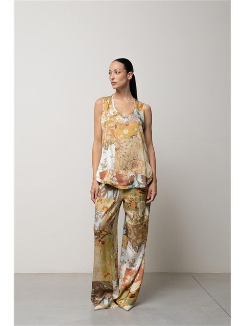 Pantaloni con elastico stampa patchwork KAOS | SPJTZ020/5021